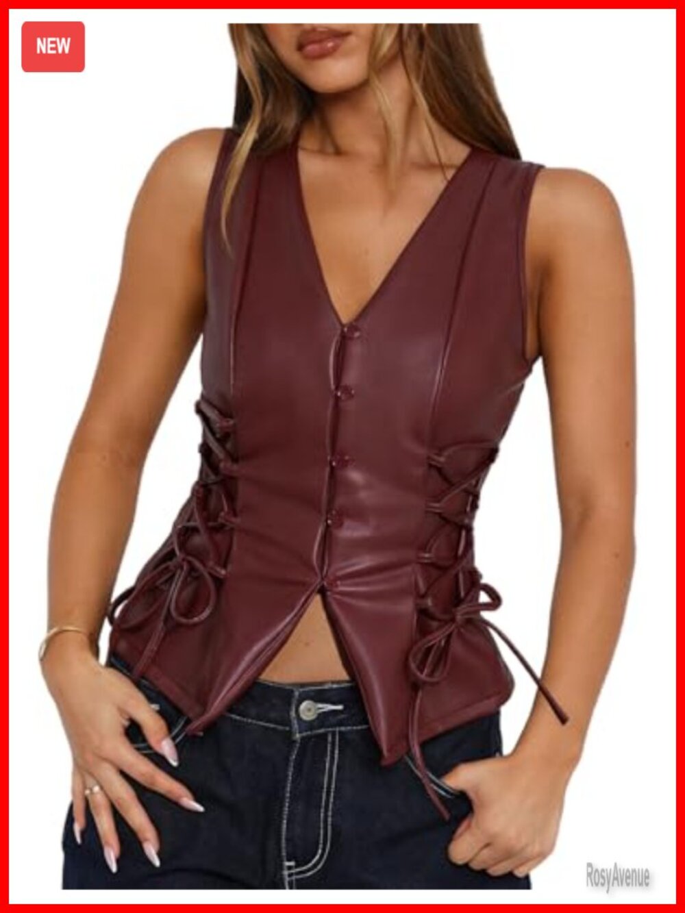 Women's PU Leather Faux Leather Halter Corset Tank Top Y2K Going Out Club Party